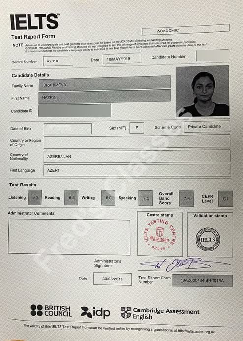Nazrin Ibrahimova — IELTS 7.5