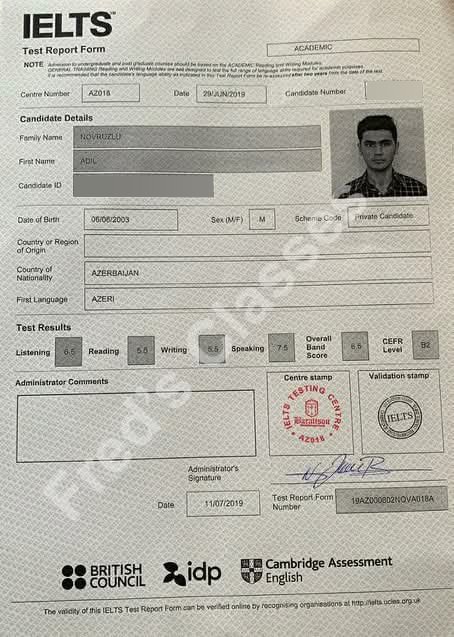 Aqil Novruzlu — IELTS 6.5