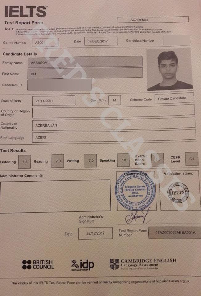 Ali Abbasov — IELTS 7.0