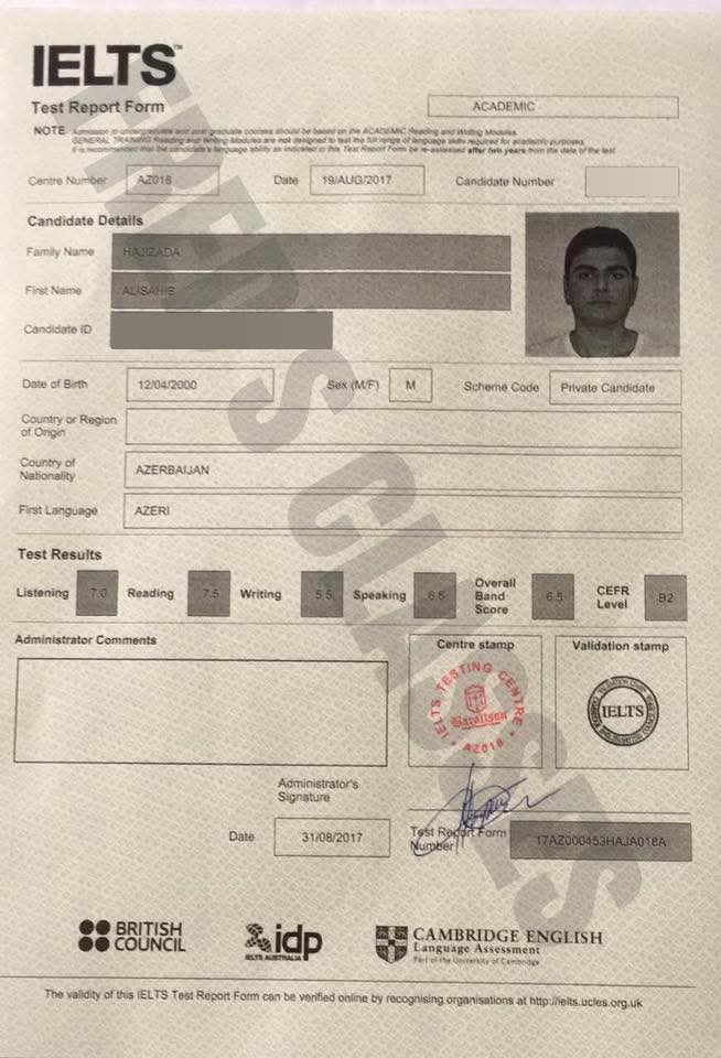 Alisahib Hajizada — IELTS 6.5